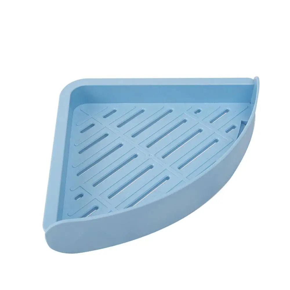 Пластиковая полка органайзер для ванной комнаты угловая с защелкой настенный