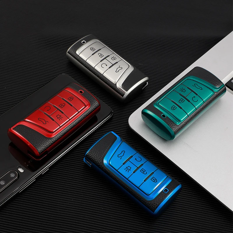 Чехол для автомобильного ключа ТПУ кожаный чехол с 5 кнопками дистанционного GAC