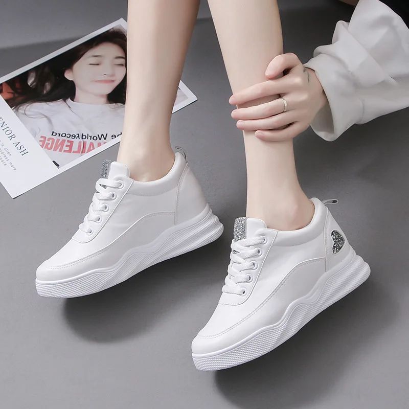 Женские кроссовки на платформе повседневные дышащие шнуровке zapatos de mujer
