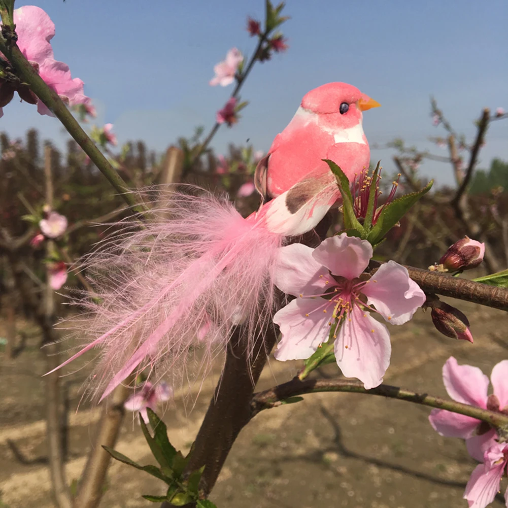 1 шт. искусственная пена перо птица статуэтка украшение для газона двора сада
