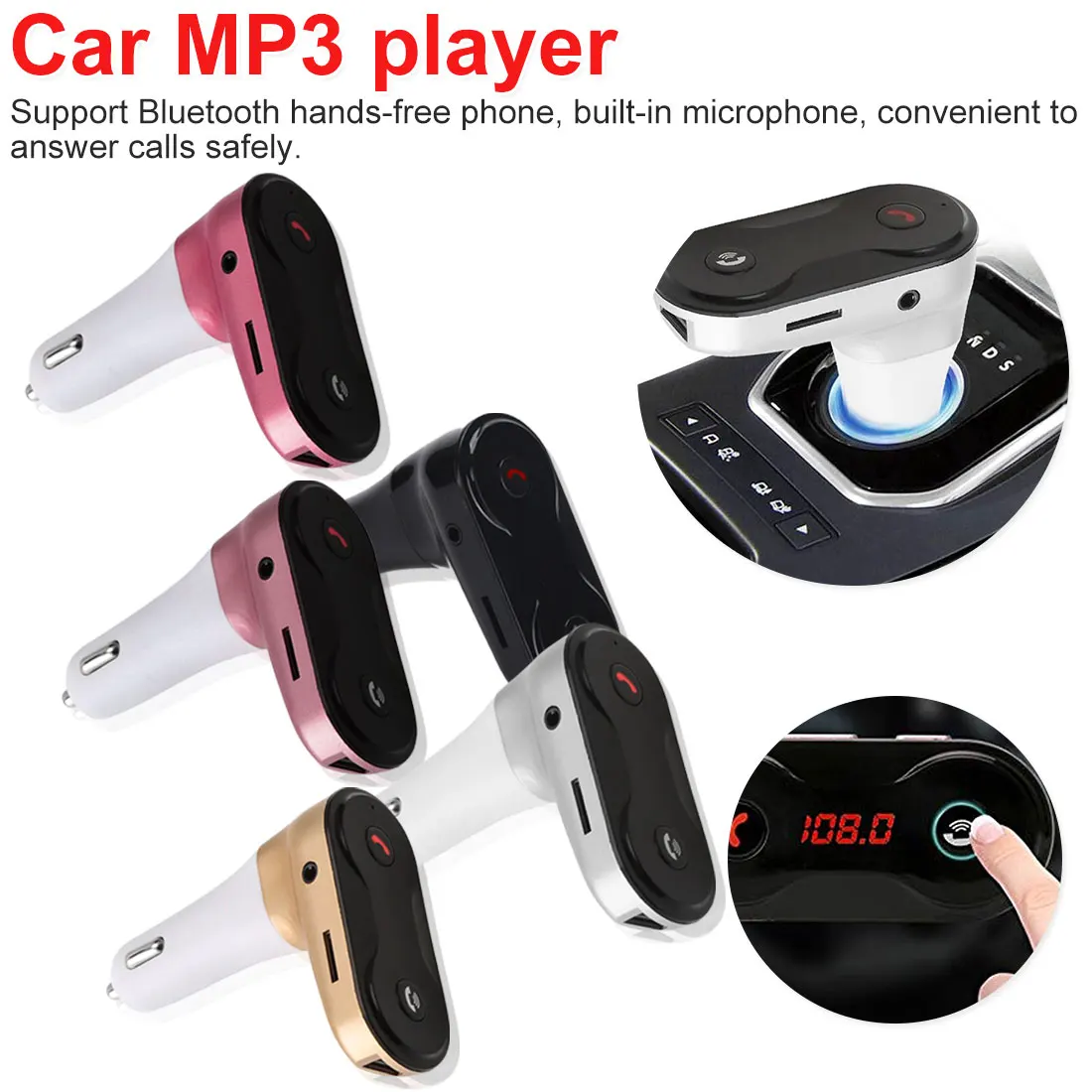 Автомобильный Bluetooth беспроводной fm передатчик модулятор автомобильный комплект