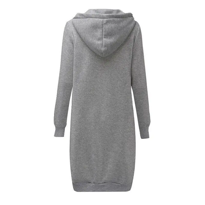 

New Womens Ladies Zipper Tops Hooded Coat Casual Lady Women Warm Brief Soft Hooded Jacket Long Female Outwear Clothing Plus Size