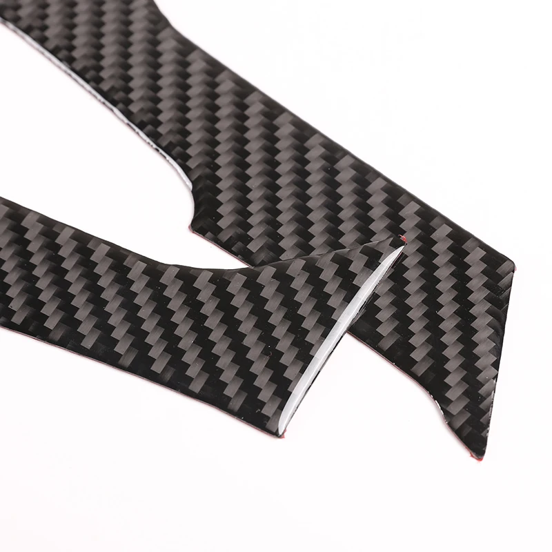 

For Toyota Tacoma 2015-2020 Car Accessories Steering Wheel Button Stickers Interior Trim Real Carbon Fiber Black 2 Pcs Type B