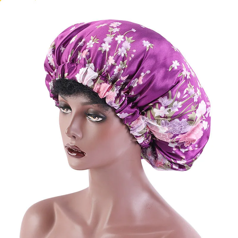 satin bonnet boné confortável noite sono chapéu queda de cabelo boné