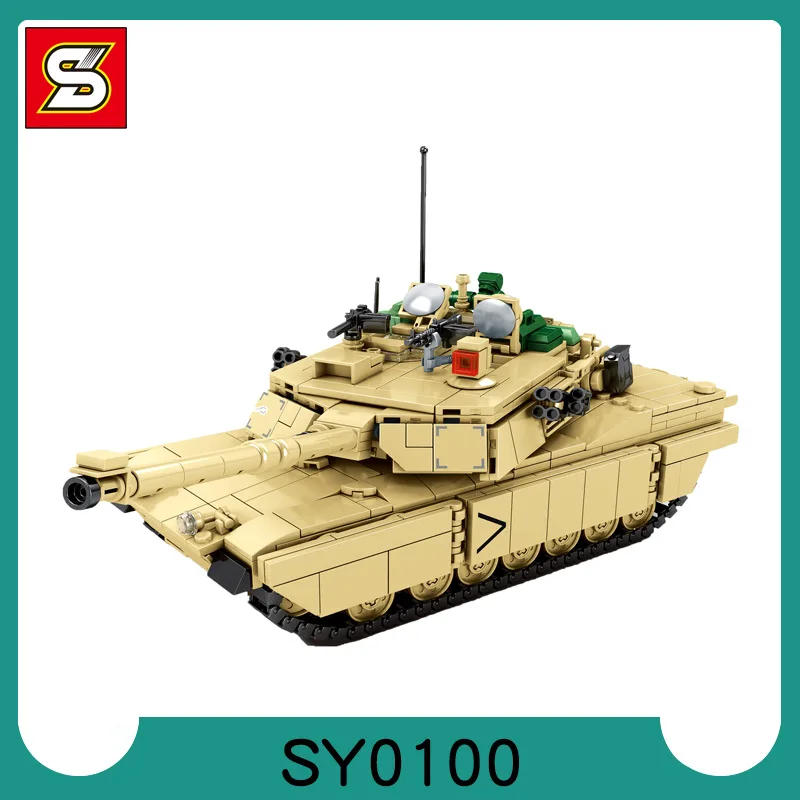 

SY0100 Military Survival War M1A2 Tank Children's Puzzle Assembled Building Block Toy Model