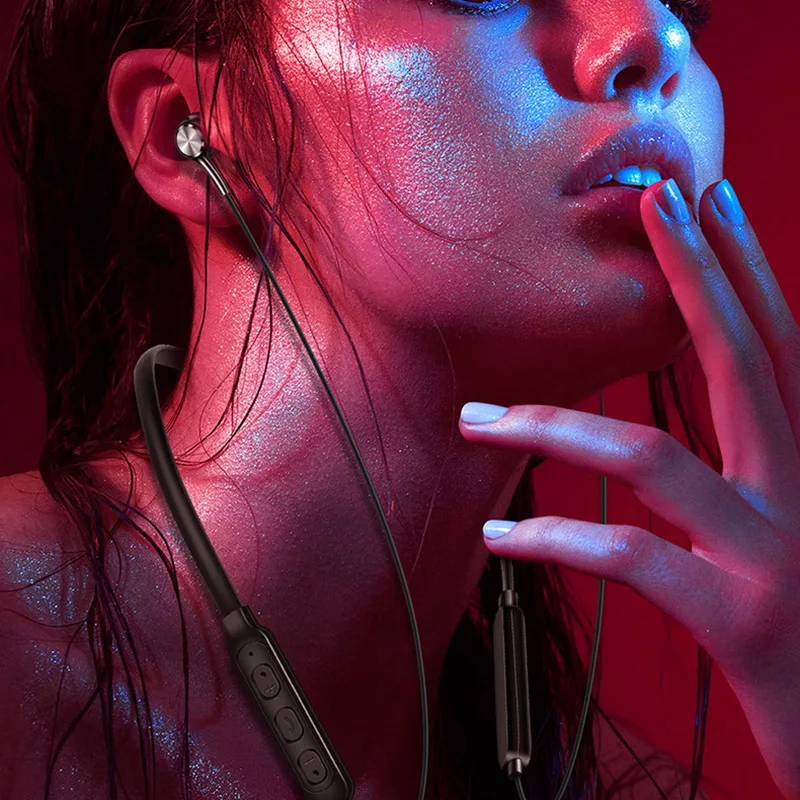 

Спортивная беспроводная гарнитура, совместимая с Bluetooth, Наушники унисекс с креплением на шею для бега, йоги, путешествий, наушники, наушники
