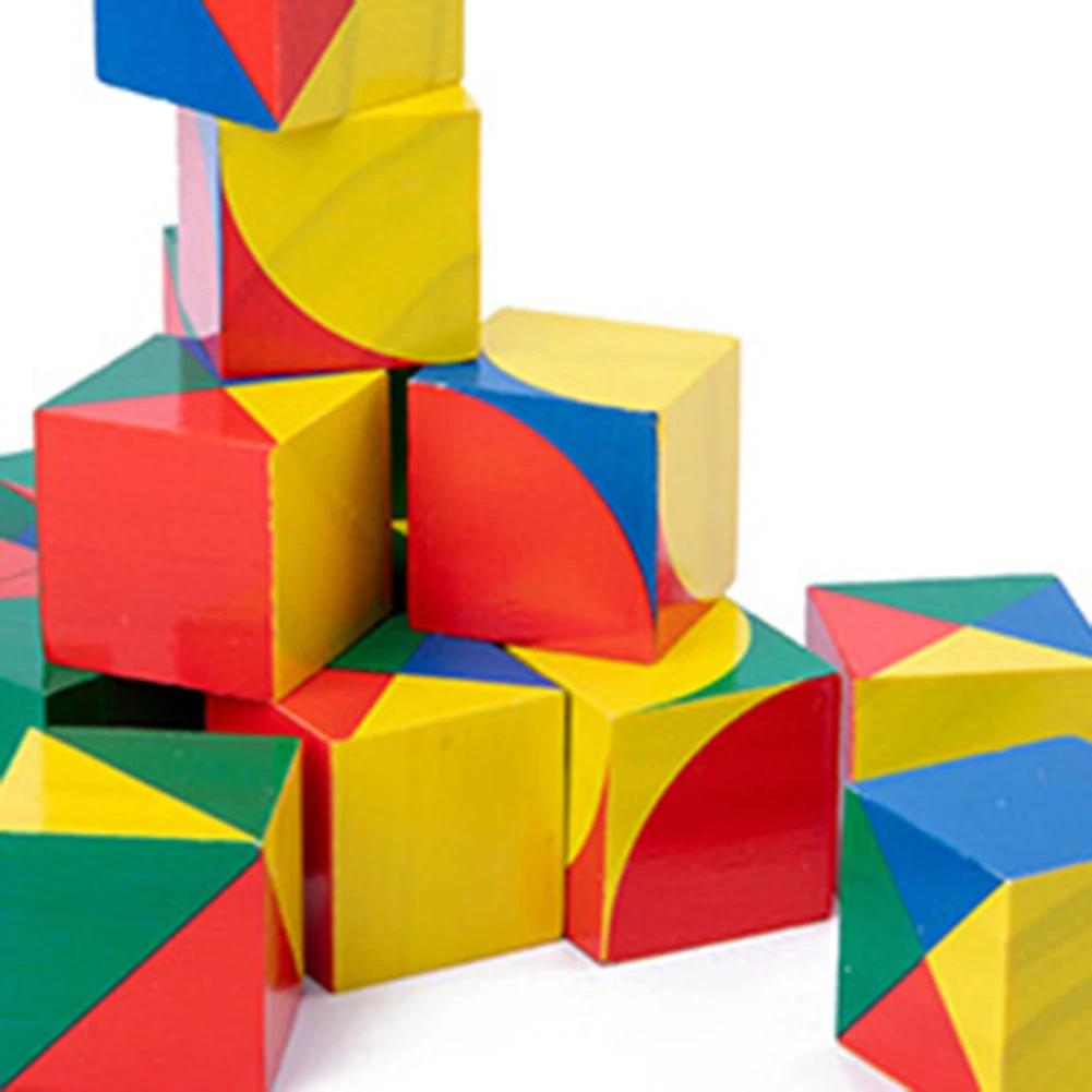 

Geometric Building Blocks Cube Card Kids Spatial Thinking Educational Puzzle Toy