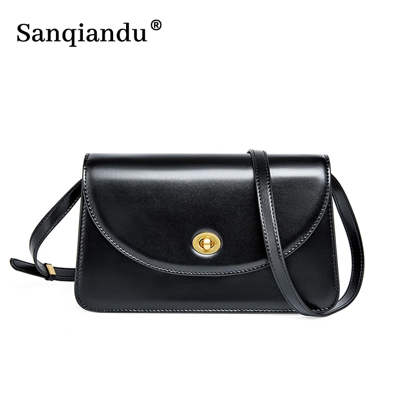 

Women Luxury Designer Crossbody Bags For Girl Messenger Clutch White Small Flap Shoulder Bag Genuine Leather Female Envelope Bag