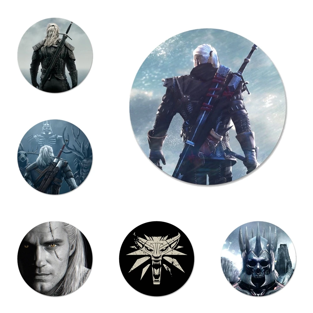 Cool game Witchers Badge Brooch Pin Accessories For Clothes Backpack Decoration gift | Дом и сад
