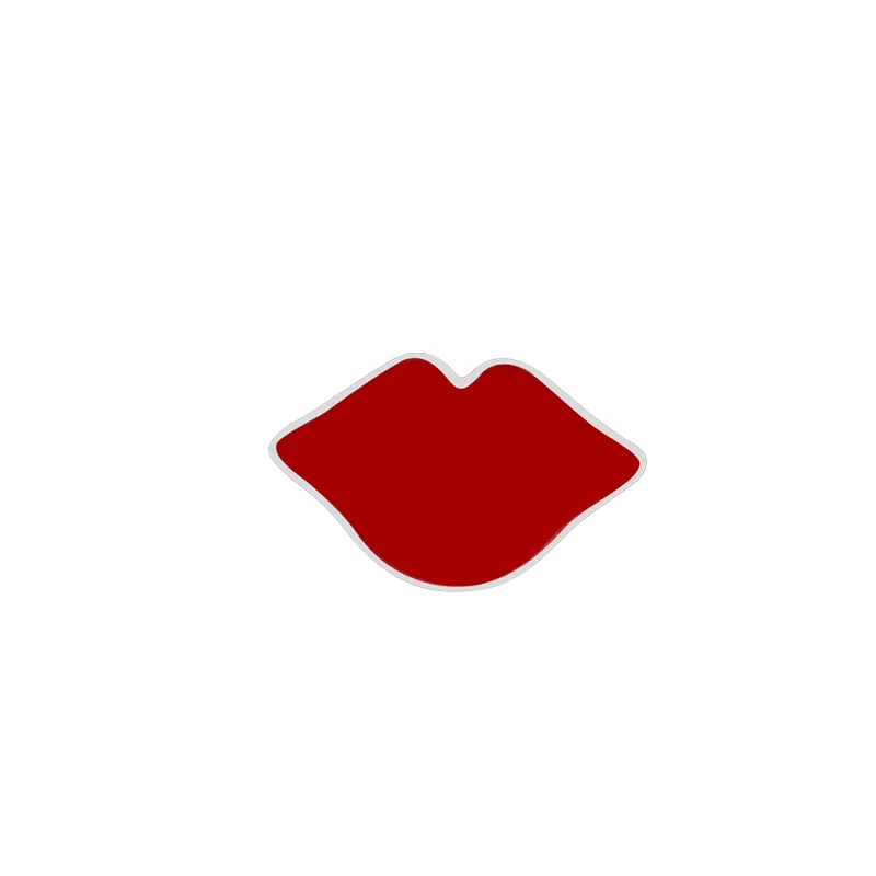 red lips Красные эмалированные булавки броши сердце вишня клубника цветок нагрудные булавки для женщин малыш воротник и сумка значок ювелирные изделия Лидер продаж брошка мультфильм - Окраска металла: red lips