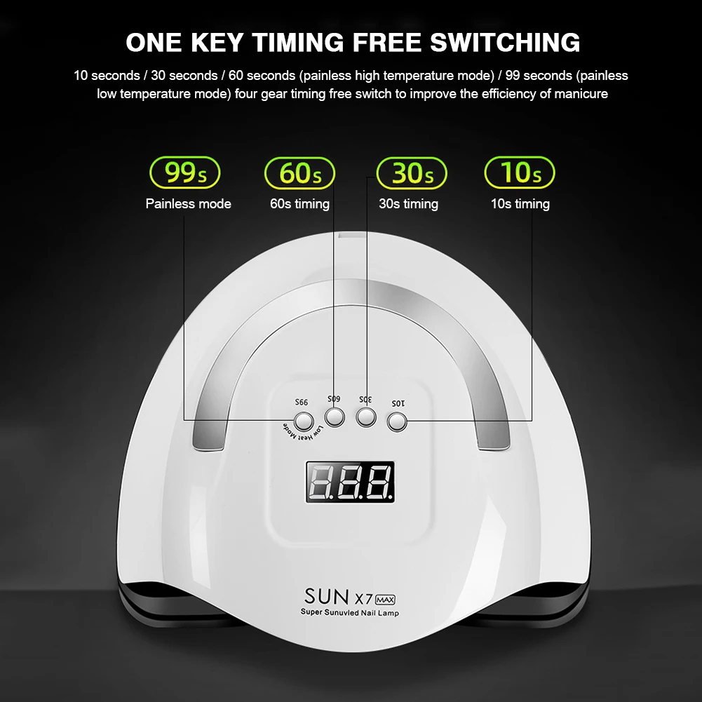 Светодиодный УФ лампы для ногтей Гель лак отверждения 180W Pro маникюра и педикюра