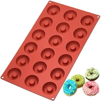 silicone 18 donut maker 3d diy baking pastry cookie chocolate mold muffin cake mould dessert handmade kitchen decorating tools