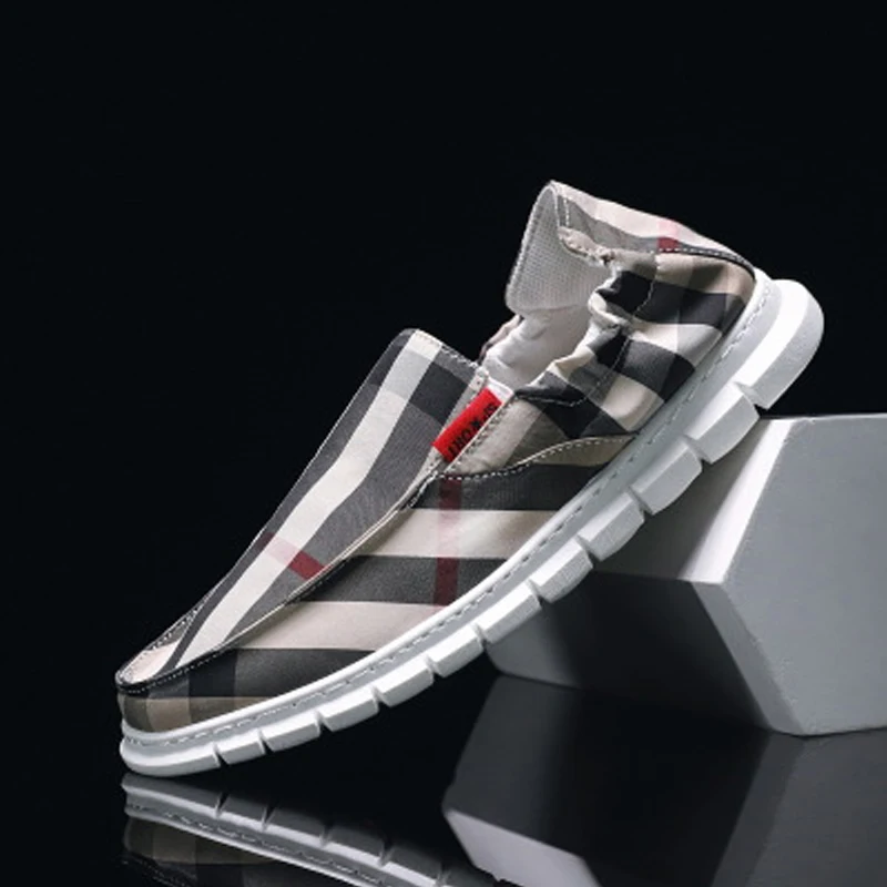 Мужские дышащие текстильные туфли на плоской подошве | Обувь