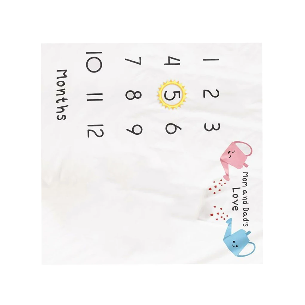 

Newborn Photography Prop Photo Blanket Thicken Baby Backdrop Cloth Monthly Growth Mat Garland