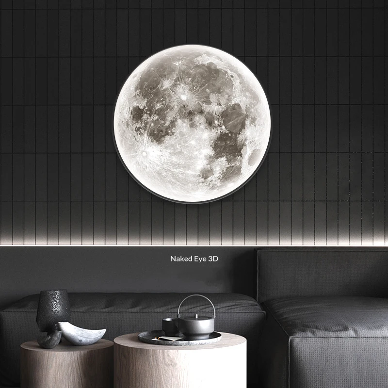 

Modern Nordic Led Moon Wall Lights Mural Lighting Salon Indoor Decorate Background Wall Light Bedroom for Home Wall Sconce
