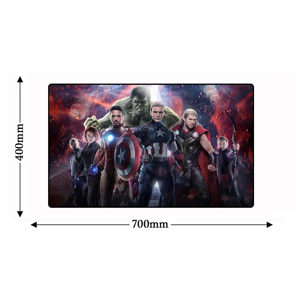 Большой Avengerse Infinity War компьютерный стол игровая компьютерная мышь «Железный человек» коврик Офисная Клавиатура ноутбук натуральный каучук нескользящий коврик для мыши