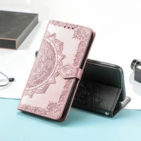 mandala flip leather wallet phone case for iphone 11 12 13 pro max card holder slots for iphone se xr xs max 8 7 6 6s plus case