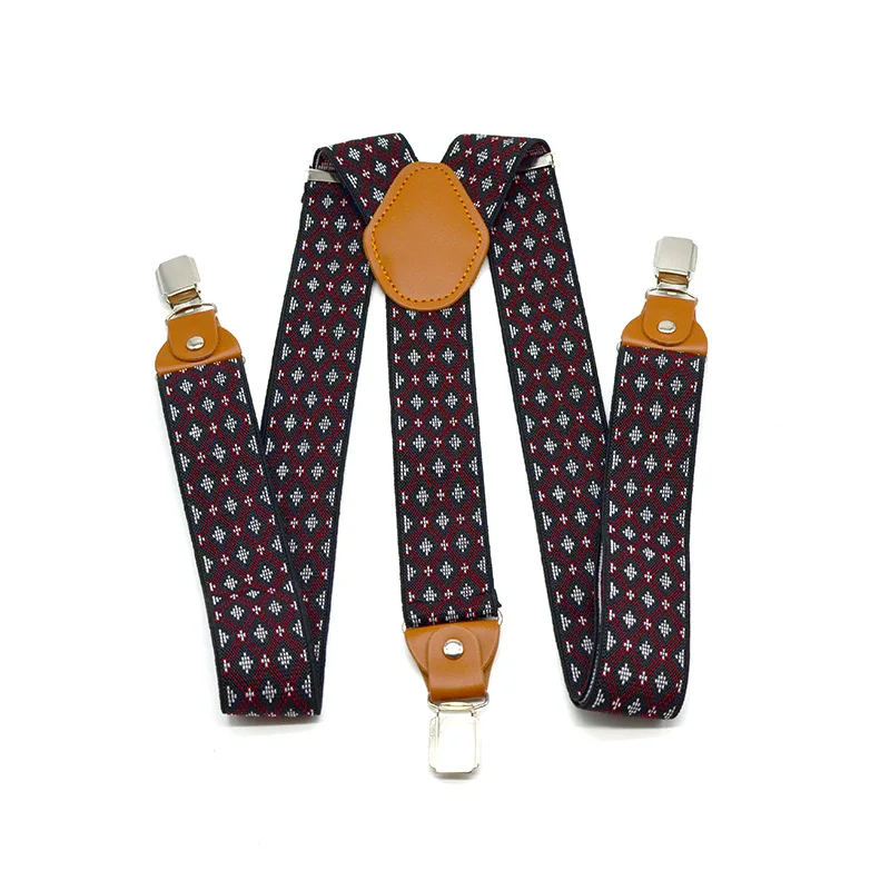 Ремень с подтяжками тянущиеся штаны клипсой эластичные Широкие 3 зажима брюки