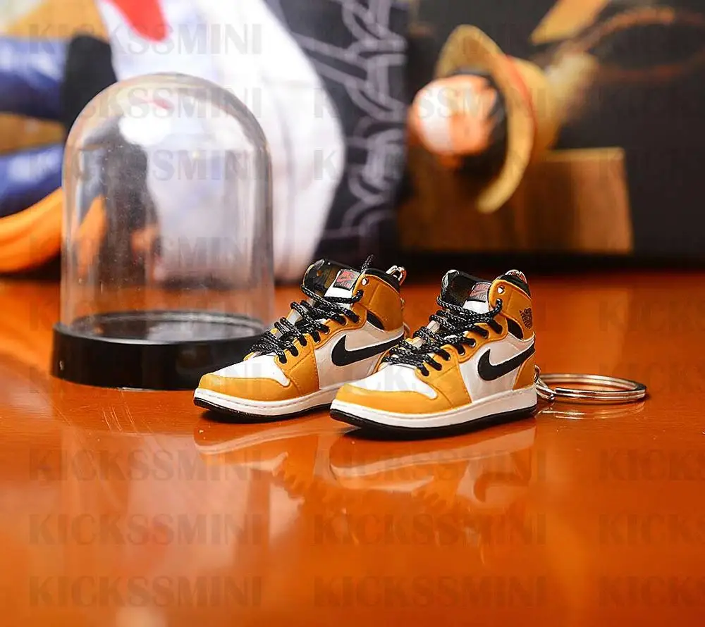 a pair w metal ring Дропшиппинг aj1 Chicago «не для перепродажи Красный» брелок в виде кроссовка Air Jordan 1 3D мини-кроссовки, запатентованный спортивный обувной брелок с кроссовком - Цвет: a pair w metal ring