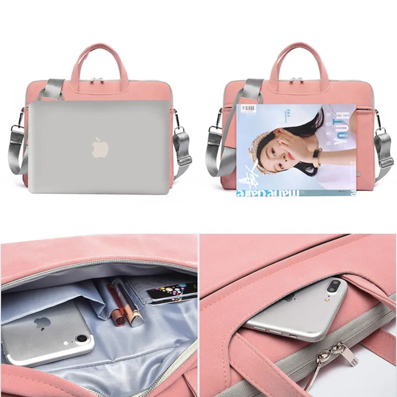 Сумка для ноутбука из искусственной кожи портфель Macbook Air 13 3 14 15 6 дюймов ноутбук