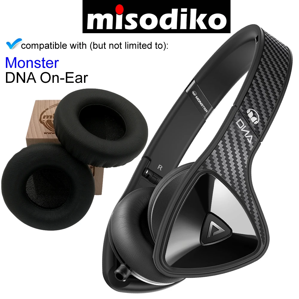 Замена misodiko Round-60mm амбушюры подушки комплект-для Monster DNA на-ухо, наушники запчасти подушечки для подушек