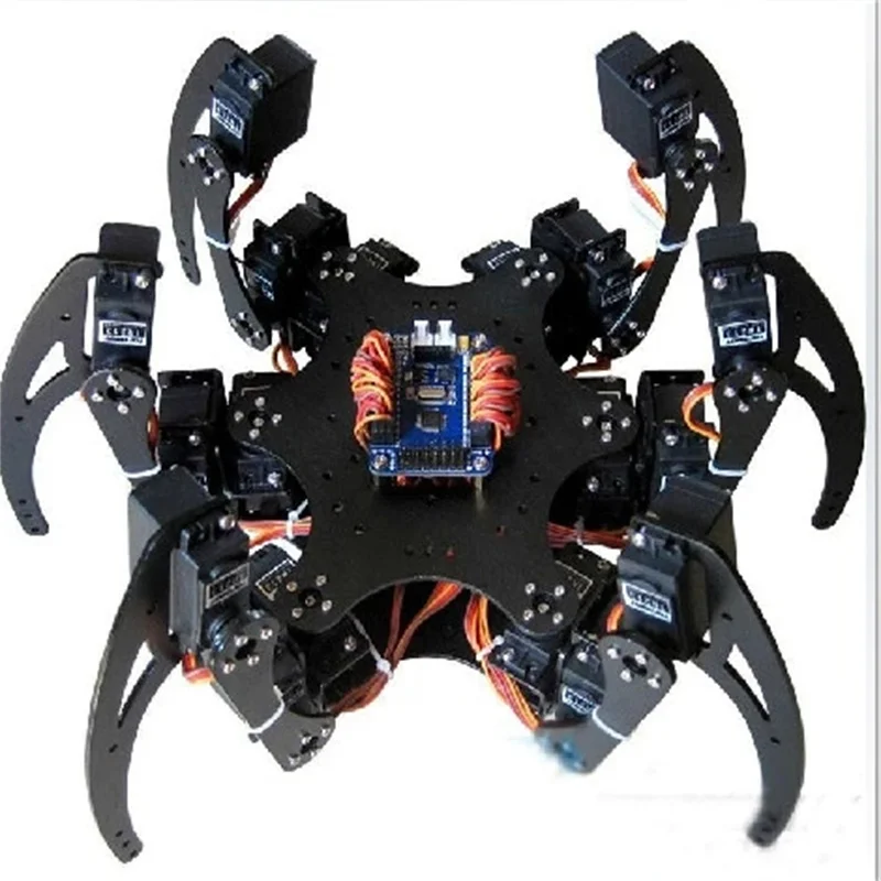 18 DOF Aluminium Hexapod Spider Six 3DOF Legs Robot Frame Kit with Ball Bearing Fully Compatible