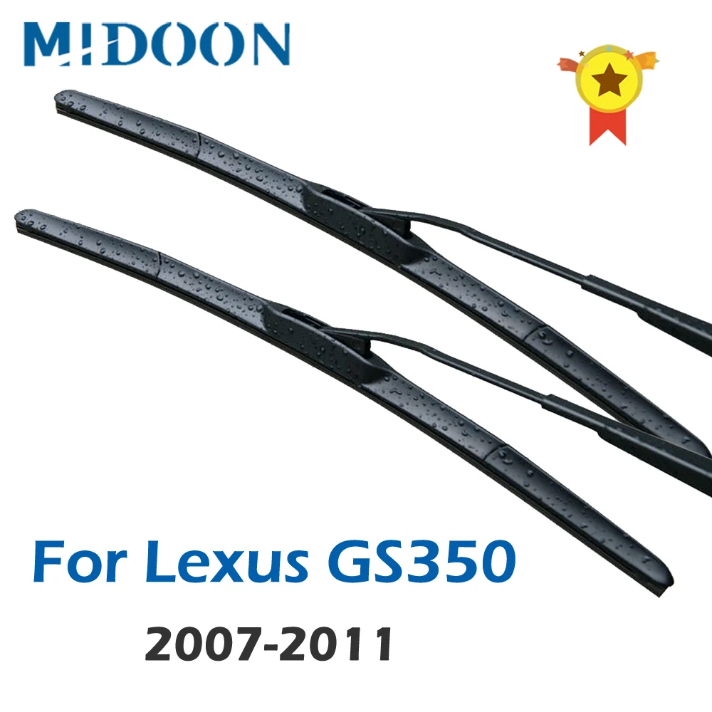 Гибридные щетки стеклоочистителя MIDOON для Lexus GS350 подходят к крючкам 2007 2008 2009 2010