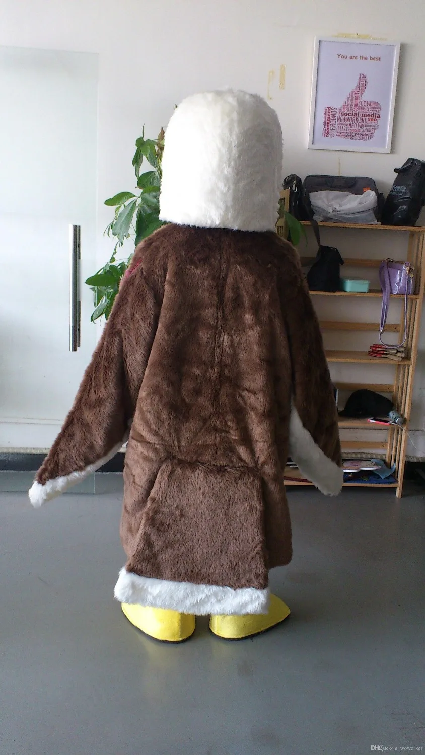 FurryMascot реальное изображение орла ястреба талисман костюм взрослый размер наряд