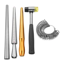 jewelry measuring tool sets ring size sticks ring mandrel american calibration ring sizers installable two ways hammers