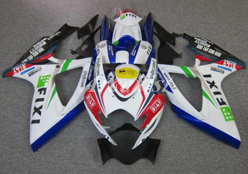 

4 подарка, новый комплект обтекателей для мотоцикла из АБС, подходит для Suzuki GSX-R 600 750 k6 k7 GSXR 2006 2007 06 07, комплект кузова FIXI