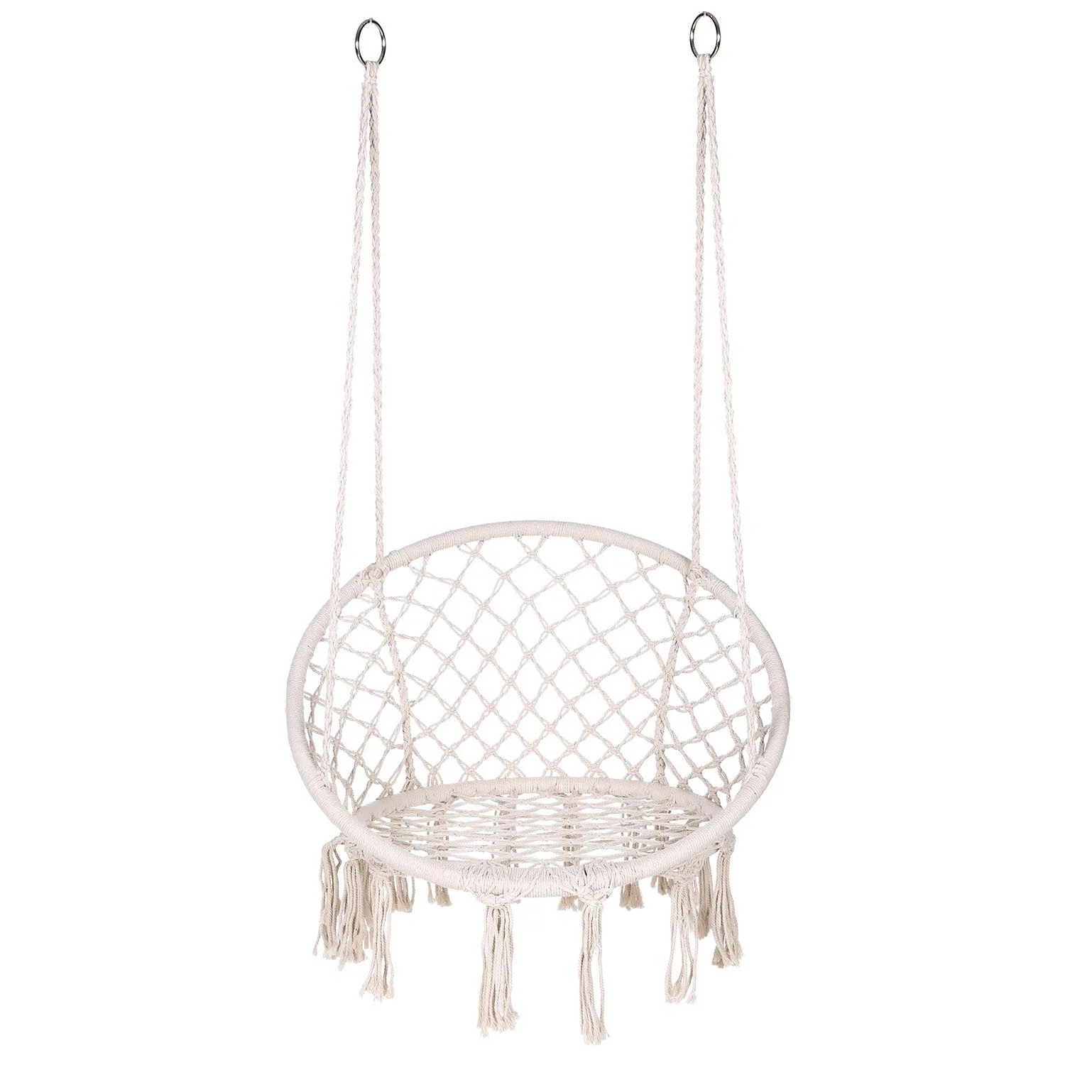 

Bohemia Knit Fringe Lacy Mesh Hammock Swing Hanging Chair Outdoor Camping Indoor Furniture Garden Dorm Kids Adult Game Sofa Bed