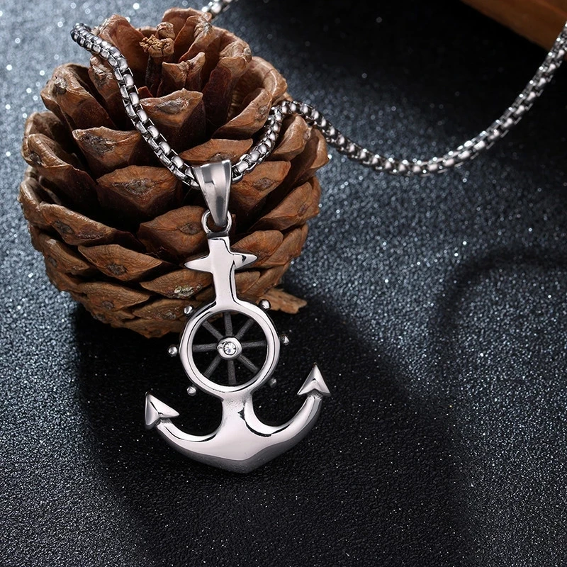 

Punk Women Vintage Pendant Necklace Men Silver Metal Chain Jewelry