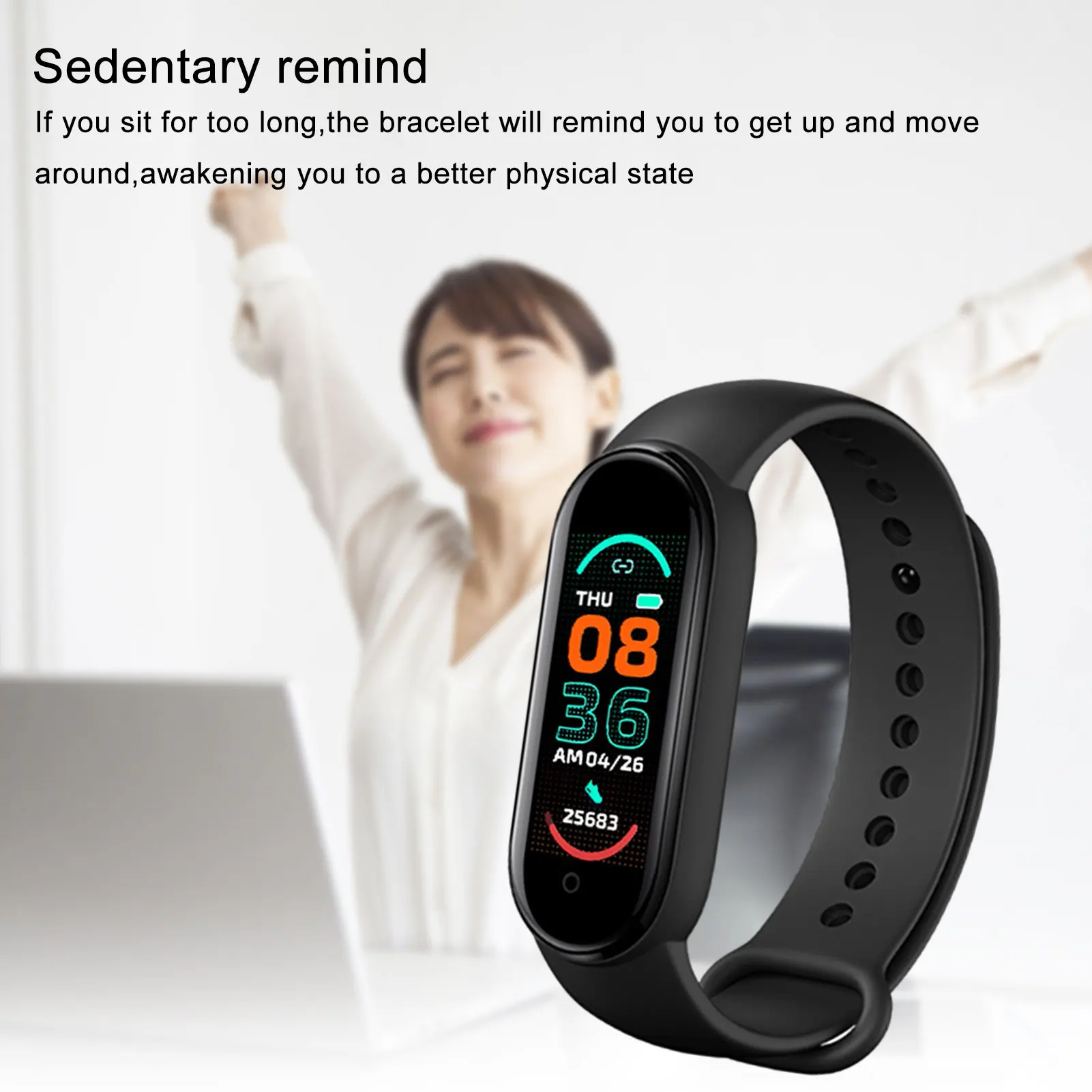 

M6 Smart Bands Men Women Smart Watches Sport Fitness Tracker Pedometer Heart Rate Blood Pressure Monitor Bluetooth Bracelets