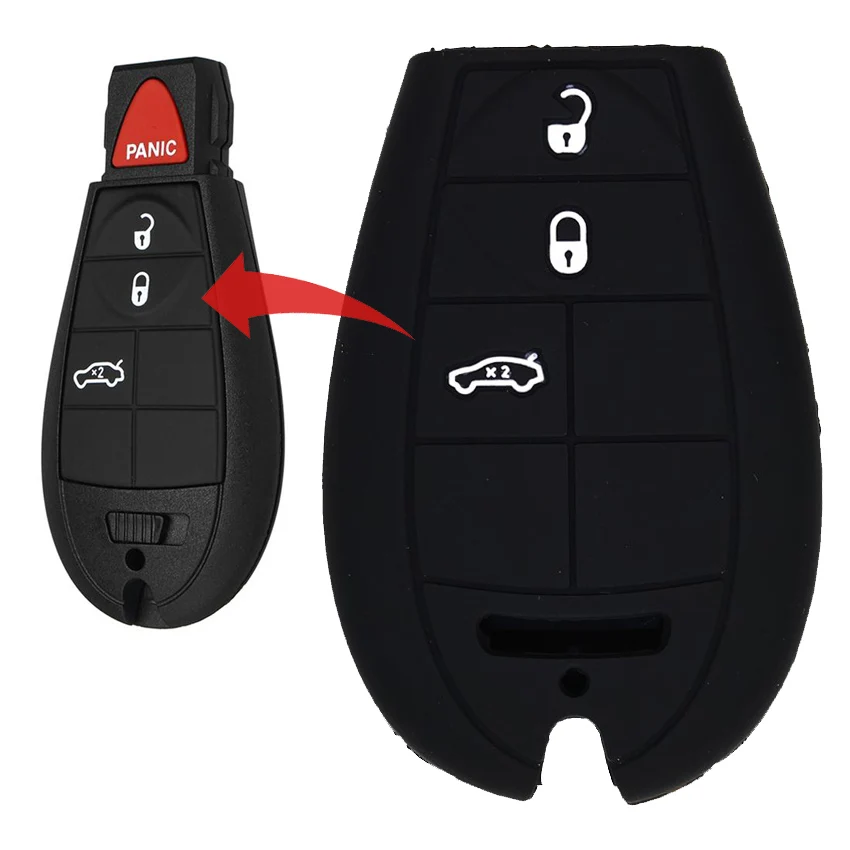 3 кнопочный силиконовый чехол для автомобильного ключа DODGE Challenger зарядное