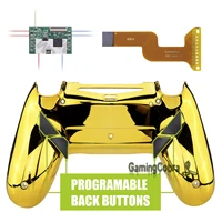 extremerate chrome gold dawn remappable remap kit for ps4 slim pro controller with back shell 4 back buttons tools