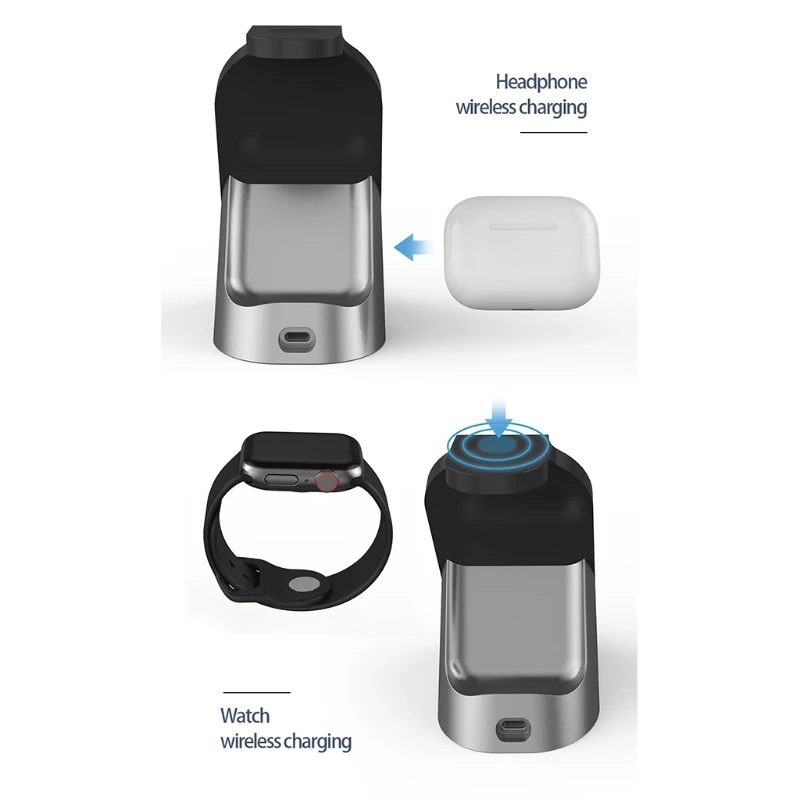 

Fast 3 in 1 15W Wireless Charger Compatible with i Watch 1/2/3/4/5 Gens, Huawei P30/P30 Pro/Mate 20/Mate 20 Pro Phones