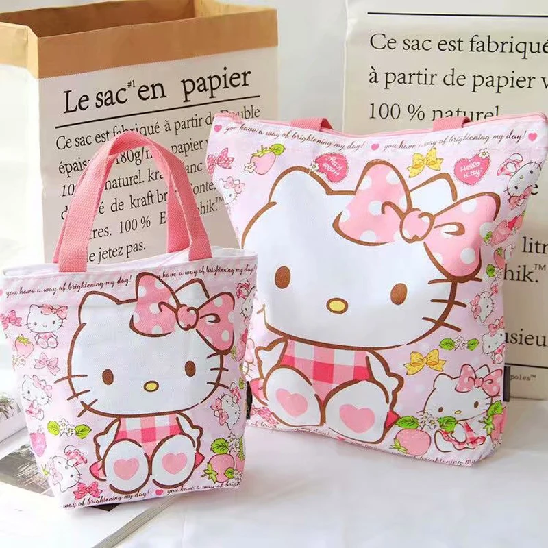 Милая Холщовая Сумка с рисунком котенка сумка на плечо женская переносная Ланч