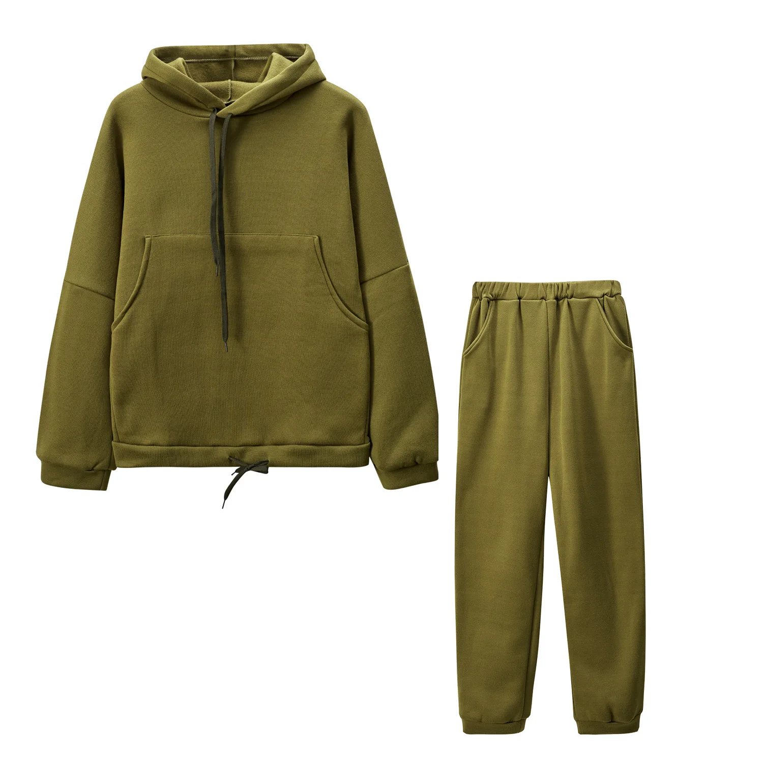 

Tracksuits Womens Hoodie Pants Set Oversized Long Sleeve Sportwear Tracksuit Set 2020 Autumn Winter Suits On Fleece For Women