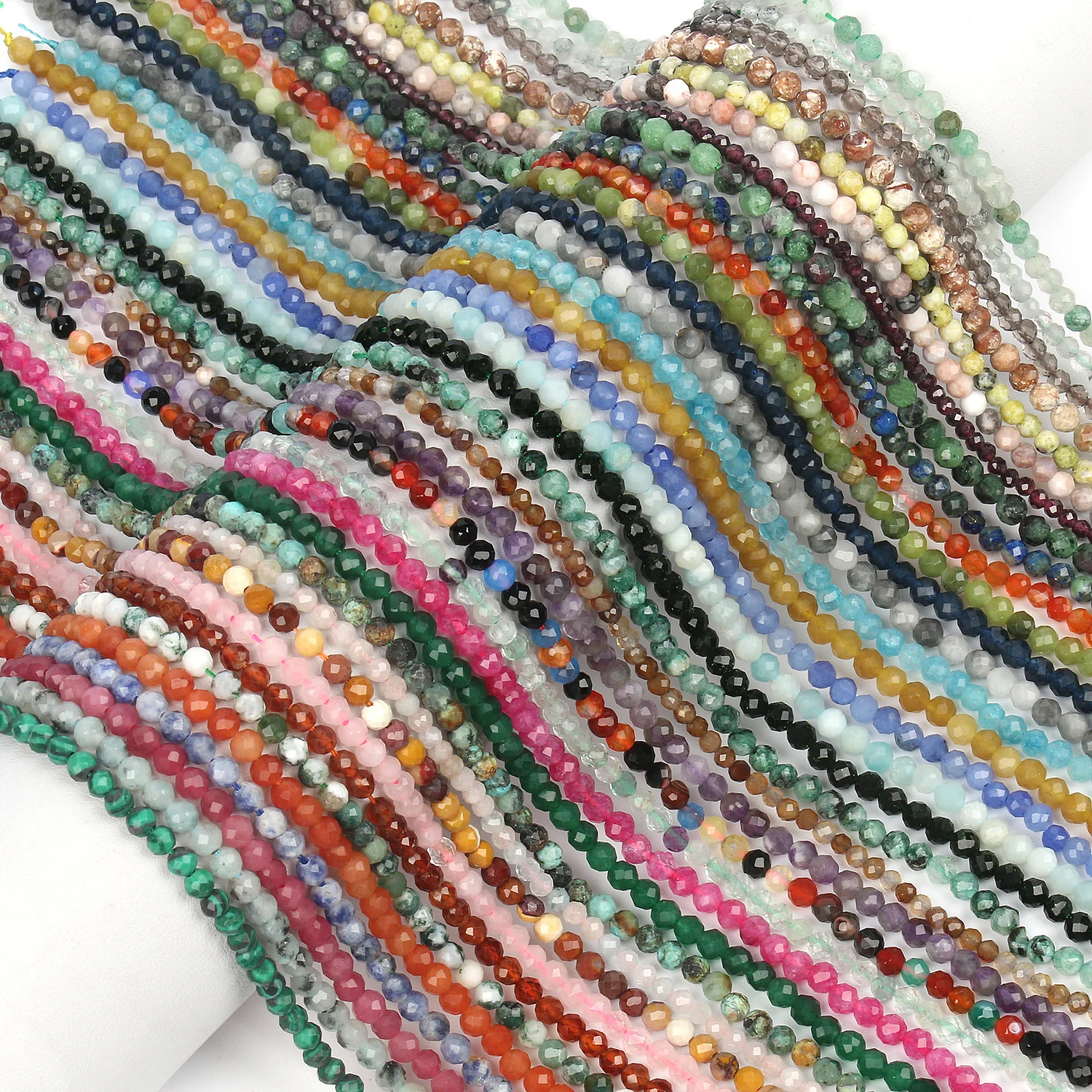 Бусины-разделители из натурального минерального камня для изготовления