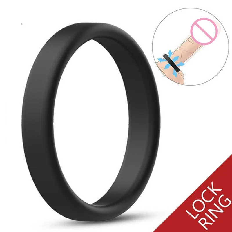 Cock Rings For Men Silicone Penis Delay Ejaculation Ring Thick Rubber Donut Cockring -40 | Semen Lock