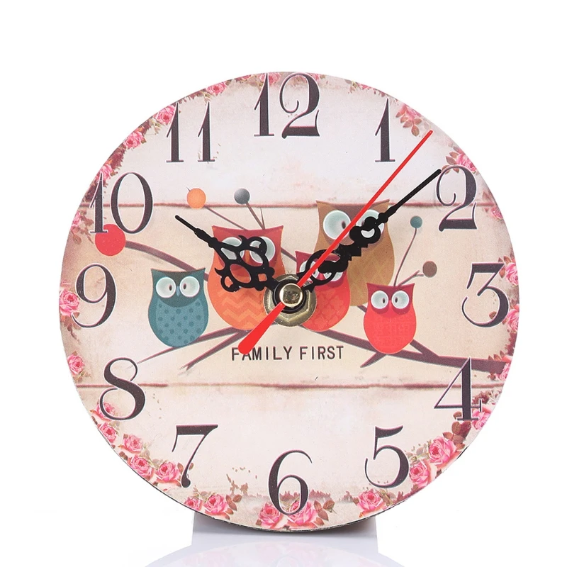 Современные деревянные настенные часы с совами круглые винтажные деревенские