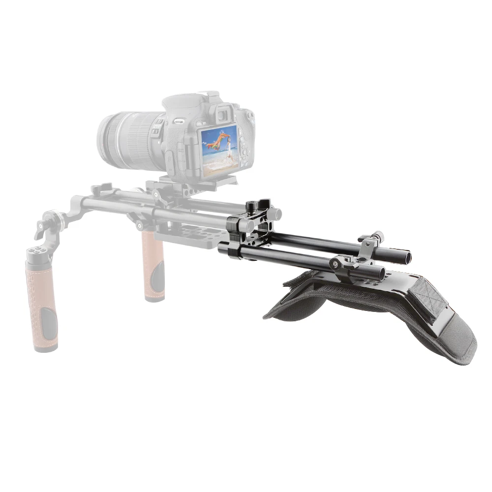 

CAMVATE Foam Shoulder Pad with 15mm Dual Rod Clamp &15mm M12-200mm Rod For DLSR Camera /Camcorder Shoulder Rig Support System