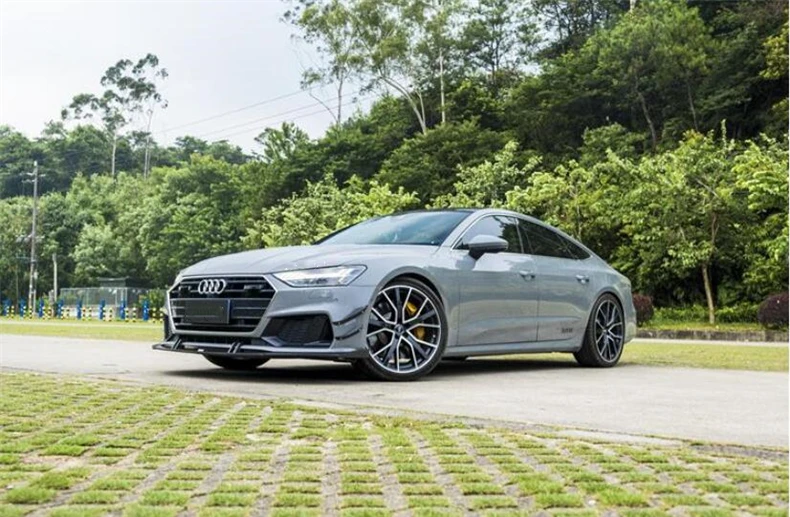 Диффузор переднего бампера для Audi A7 S7 2019 2020 2021 из углеродного волокна спойлер