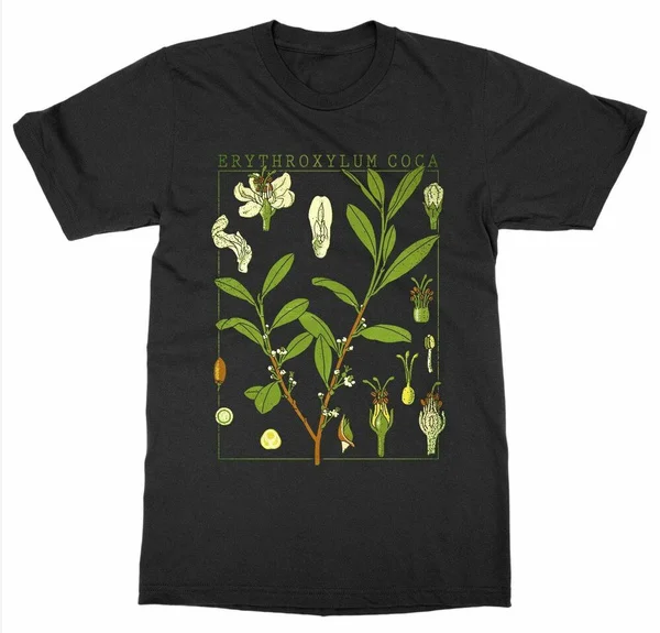 

Cocaine T-Shirt Botanical Garden Plant Print Art Botany Bloom Fruit Flower Grow