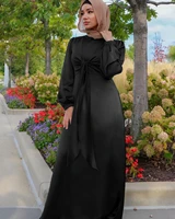 eid woman abaya dubai turkey satin muslim summer hijab dress abayas for women turkish dresses islam kaftan robe musulmane longue