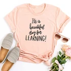 Подарок учителю забавная одежда в стиле Харадзюку 2021 красивый день обучения топы футболки Модная рубашка для учителя летняя любовь