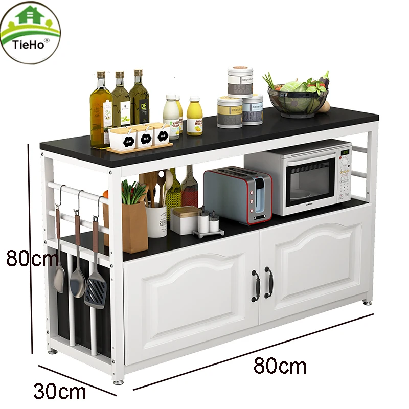 tieho kitchen storage cabinet with door floor storage shelves for microwave oven kitchen accessories organizer kitchen furniture free global shipping