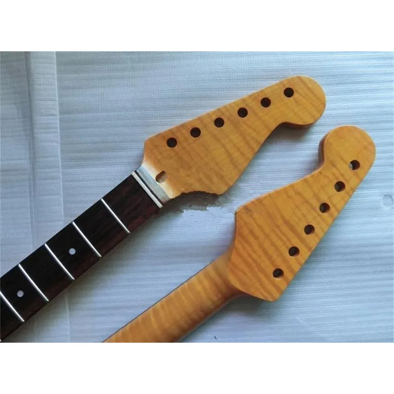 disado 22 bünde tiger flamme material ahorn palisander griffbrett elektrische gitarre neck großhandel gitarre zubehör teile free global