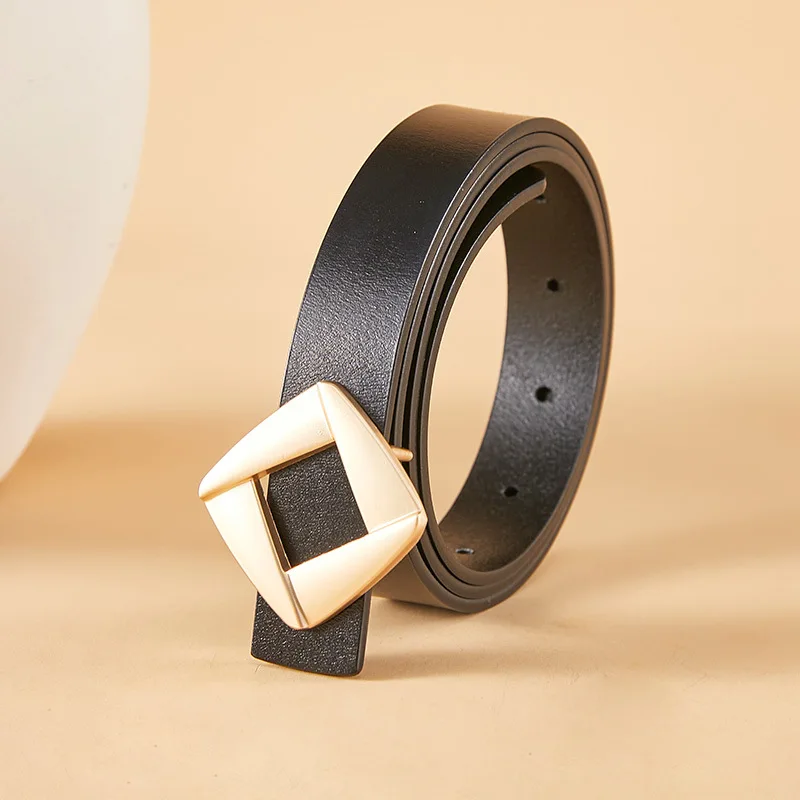 

Women's Leather Belt Trend New Cowhide Decorative Belt Retro Calfskin Thin Waistband for Women Luxury Brand Designer Girdle Gg