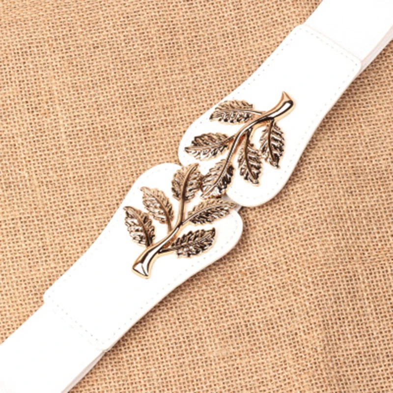 Женские эластичные пояса в виде листьев Женская популярная модель темно синий